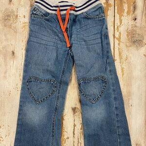 Mini Boden heart patch/pocket jeans - size 7